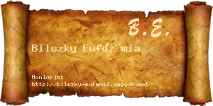 Bilszky Eufémia névjegykártya